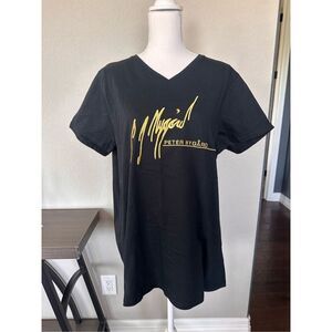 Peter Nygård Peter Nygard Embroidered V Neck Short Sleeve size XL